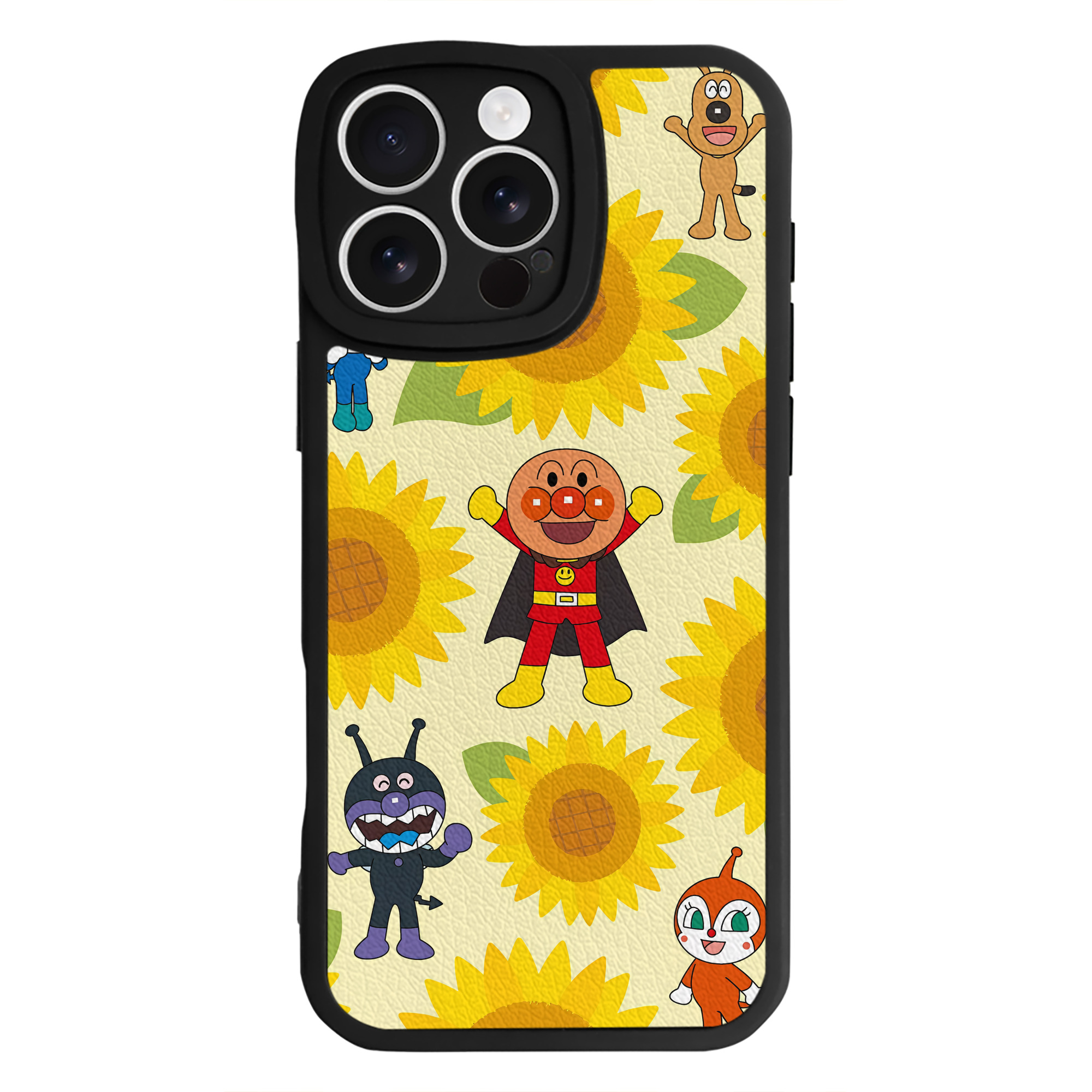 （画像用） アンパンマン Anpanman 【iPhone 16シリーズ対応】シリコンスマホケース（レザー調） 材質：シリコン